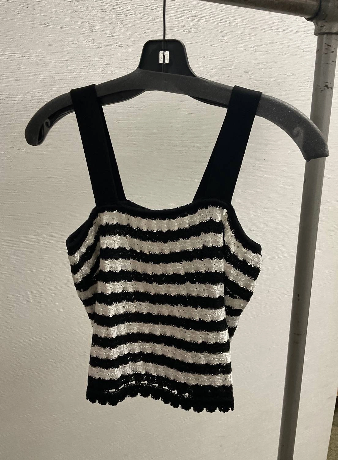 Striped Tank Top In Black / White