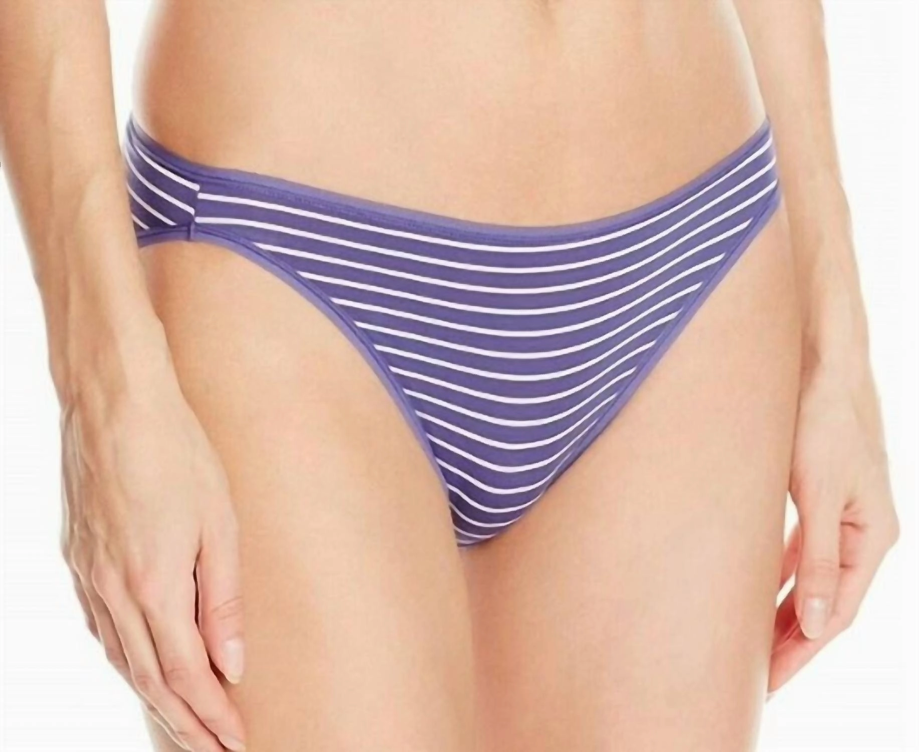 Sublime Hi Cut Brief Panty In Deep Wisteria Stripe
