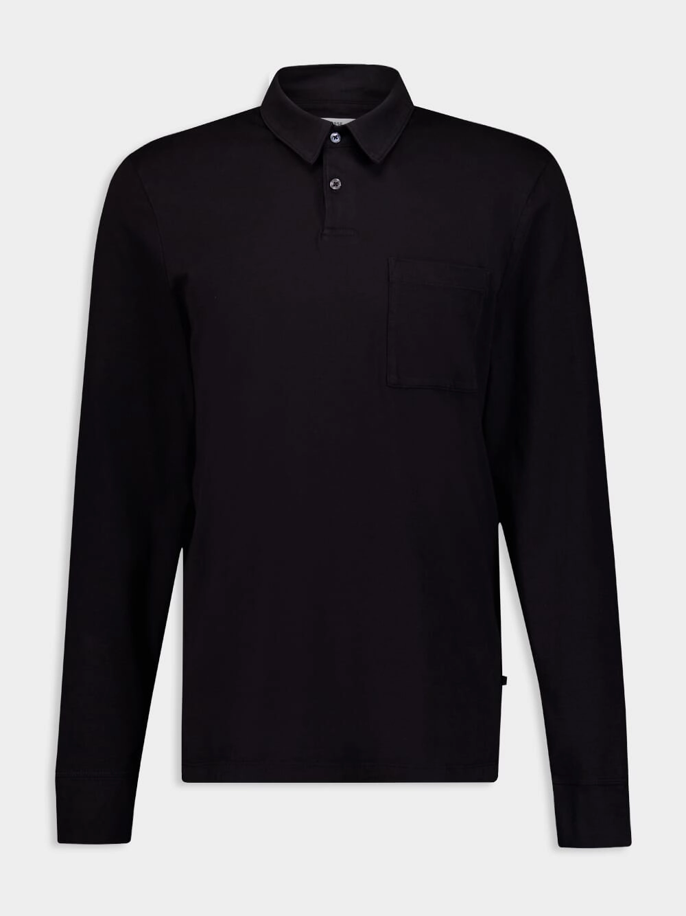 Sueded Jersey Black Rugby Polo Tops Mens - men's t-shirts outlet