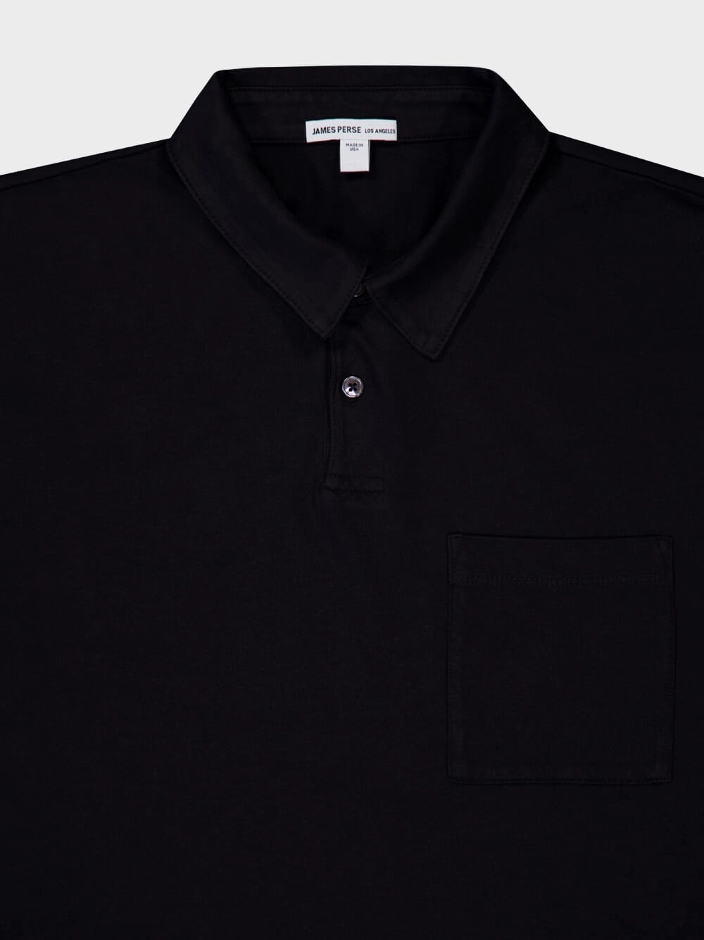 Sueded Jersey Black Rugby Polo