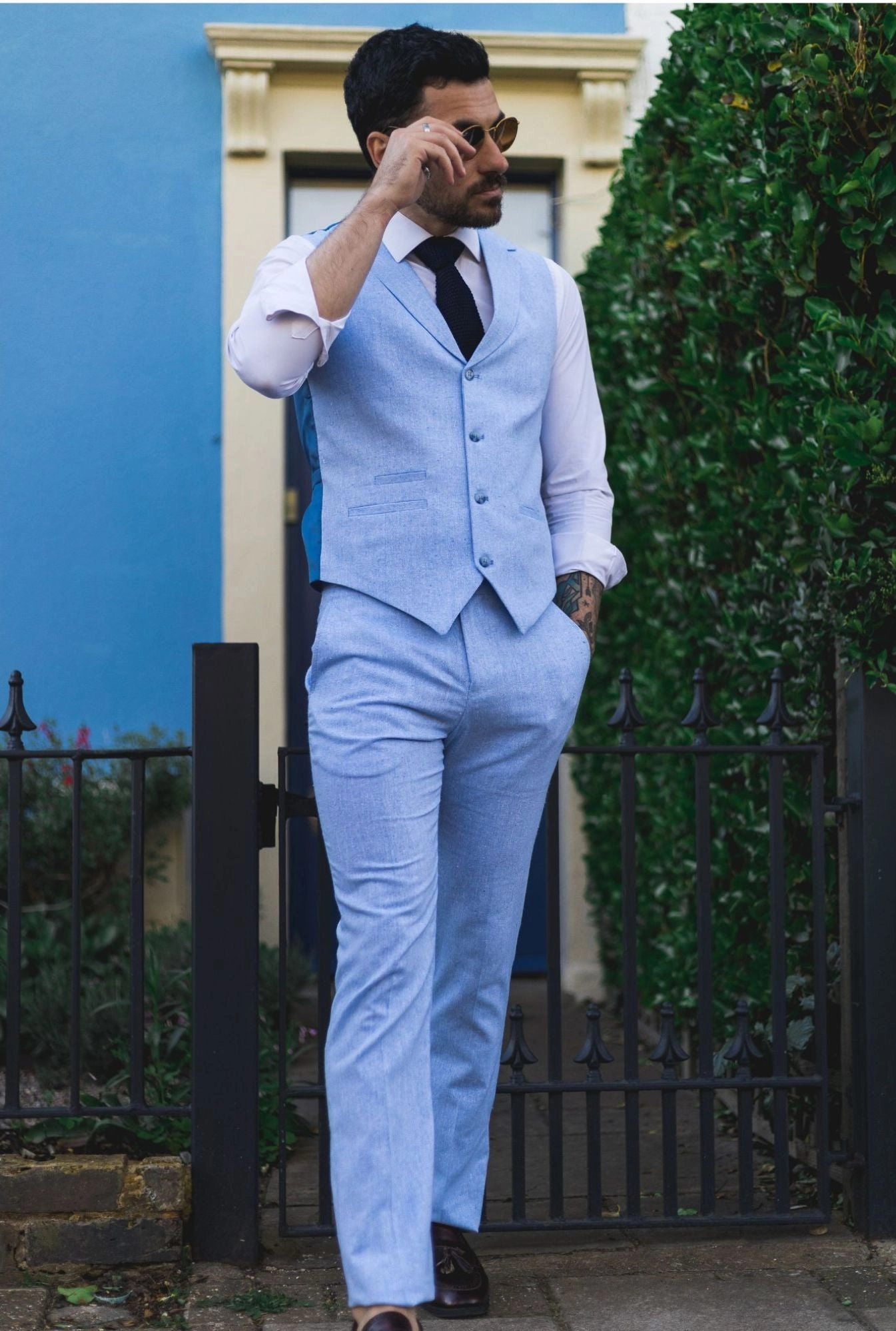 Summer Suit Waistcoat Trousers Wedding