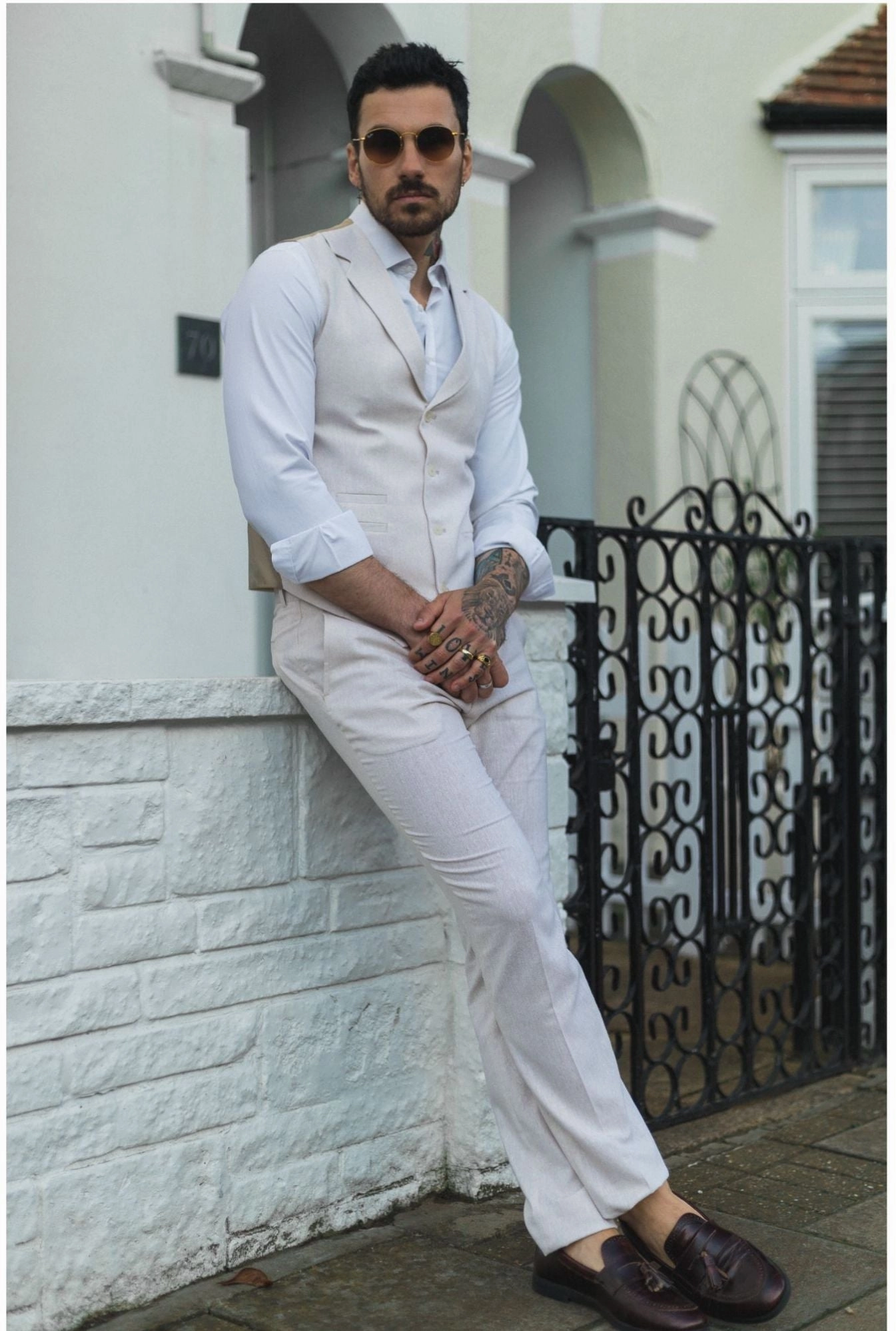 Summer Suit Waistcoat Trousers Wedding