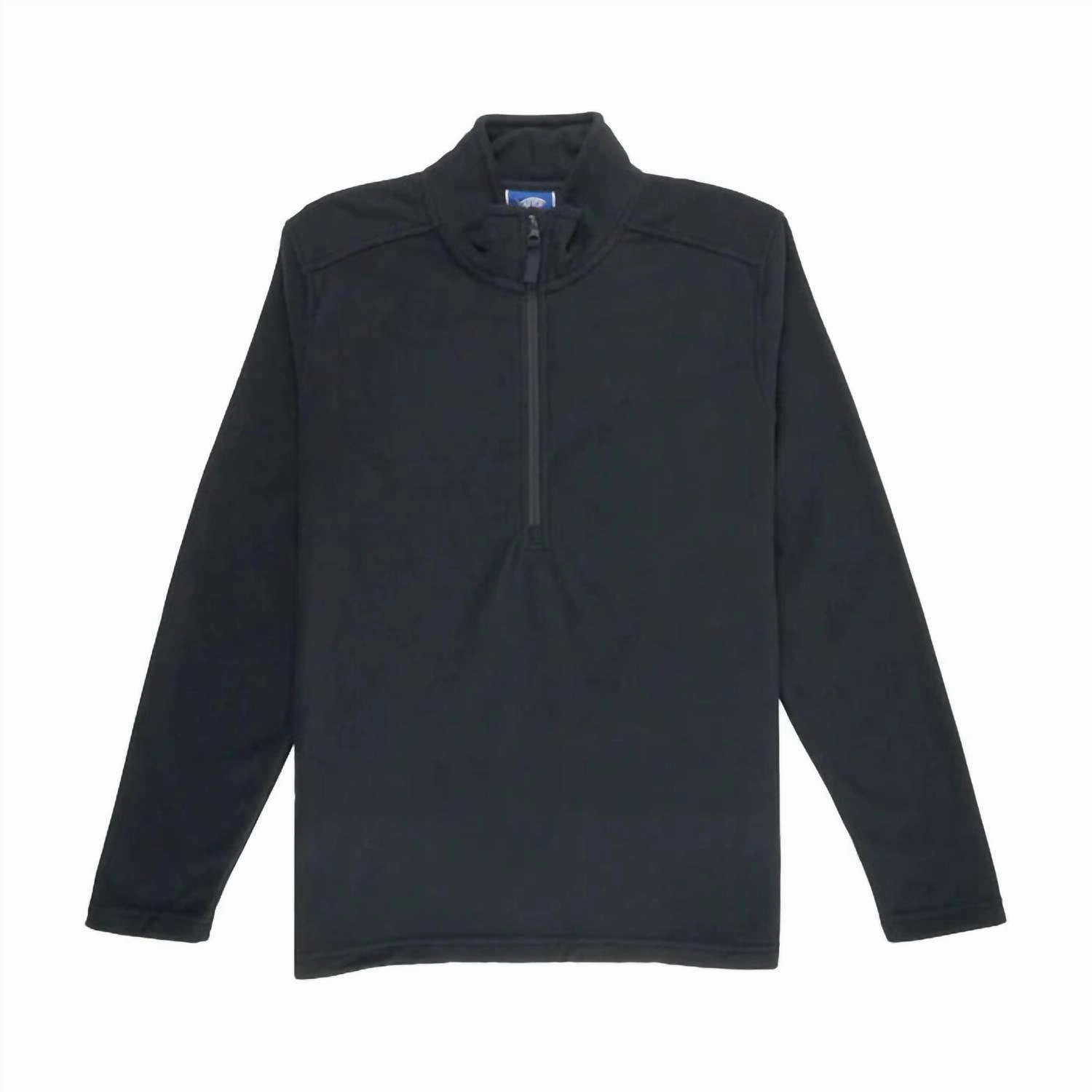 Sundown Fishing 1/4 Zip Fleece Jacket In Black