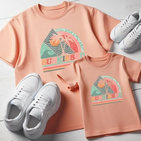 Sunkissed Island Mum Matching T-Shirts- Fraiche Peche Holiday Collection - holiday outfits clearance