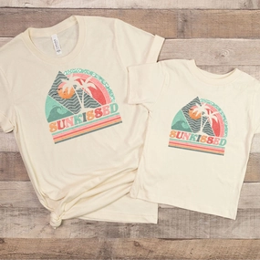Sunkissed Island Mum Matching T-Shirts- Natural Holiday Collection - holiday outfits clearance