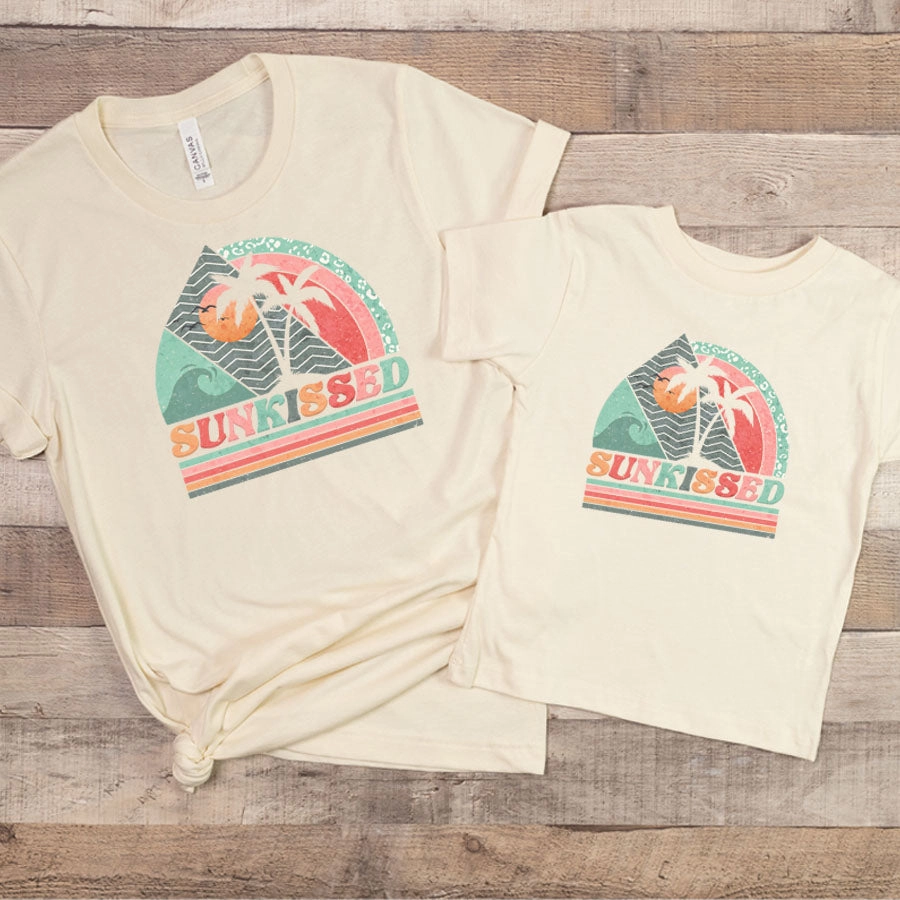 Sunkissed Island Mum Matching T-Shirts- Natural Holiday Collection - holiday outfits clearance