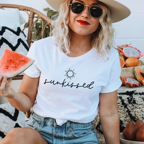 Sunkissed Slogan T-Shirt Holiday Collection - holiday outfits clearance