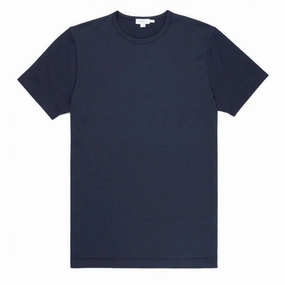 Sunspel Classic Crew T-Shirt Navy henley shirts online