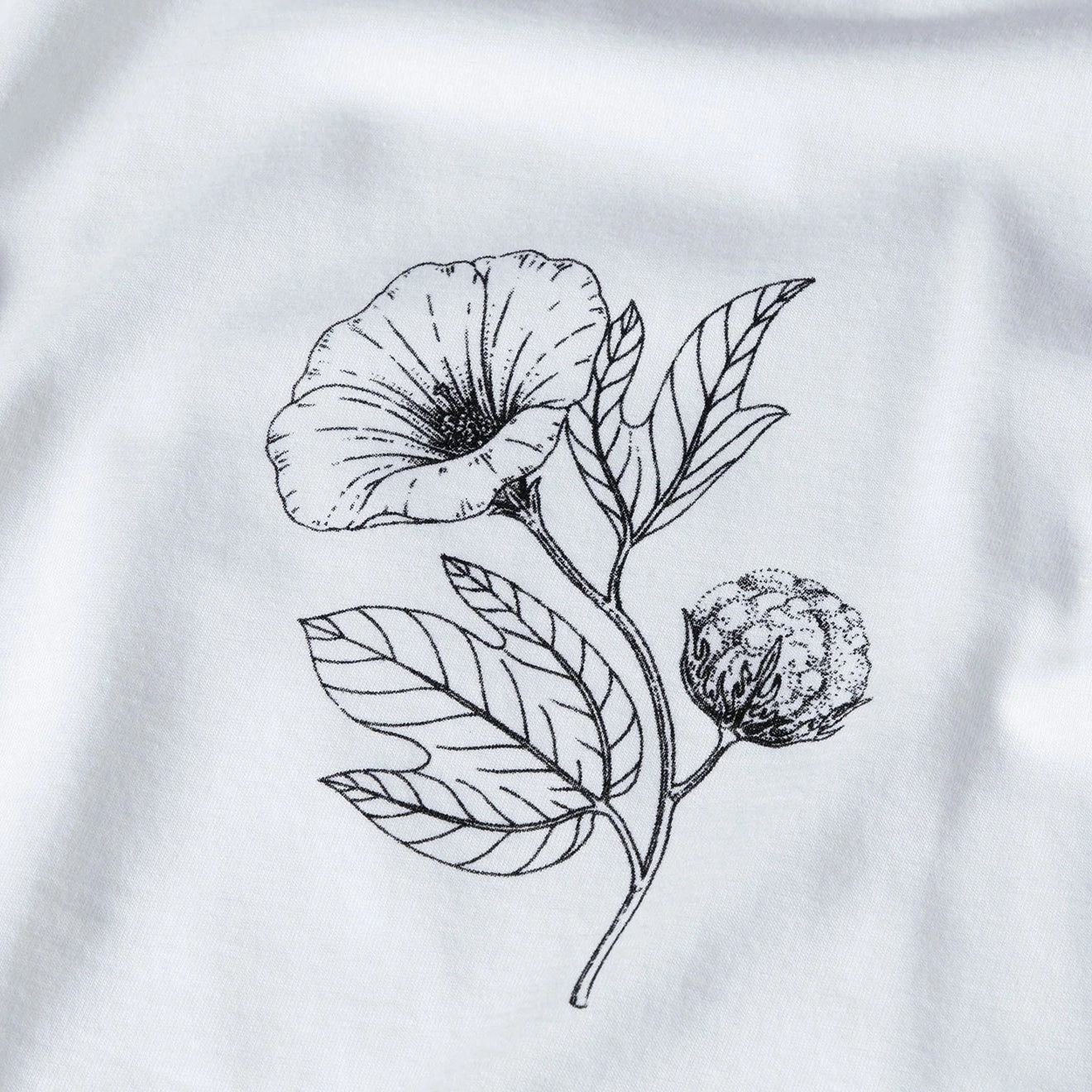 Sunspel Flower Print T-Shirt White