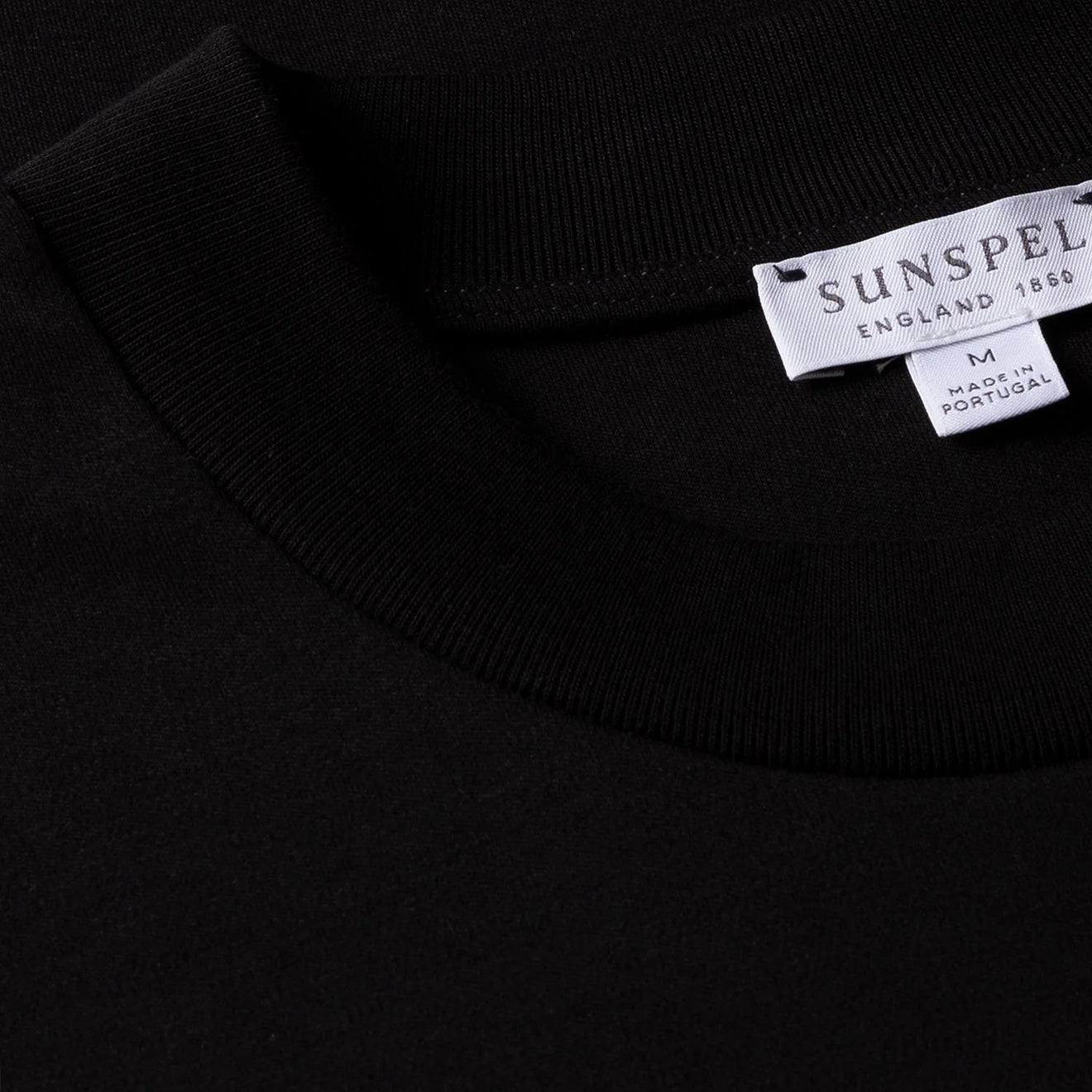 Sunspel Relaxed Fit Heavyweight Supima Cotton TShirt Black