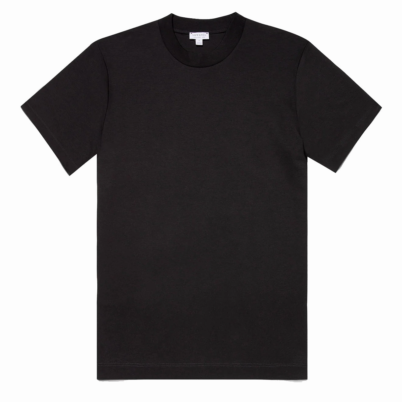 Sunspel Relaxed Fit Heavyweight Supima Cotton TShirt Black henley shirts online