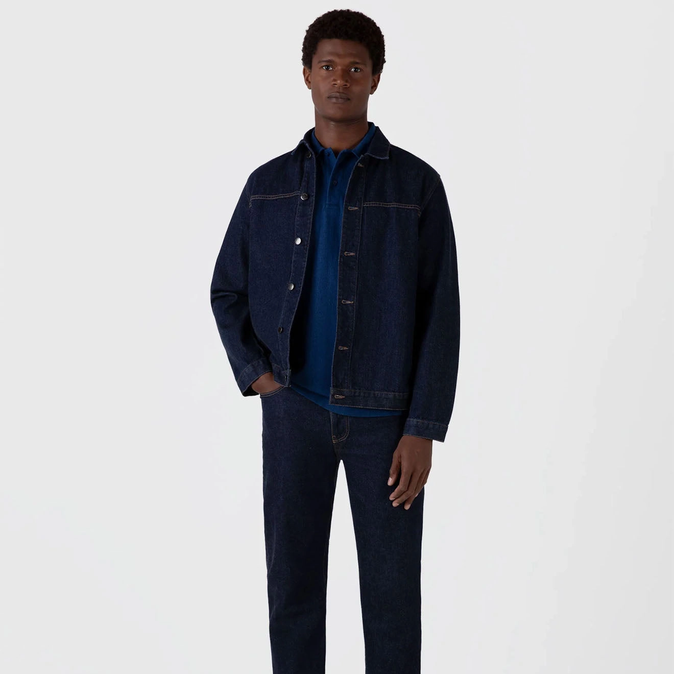 Sunspel Riviera Polo Shirt Real Indigo
