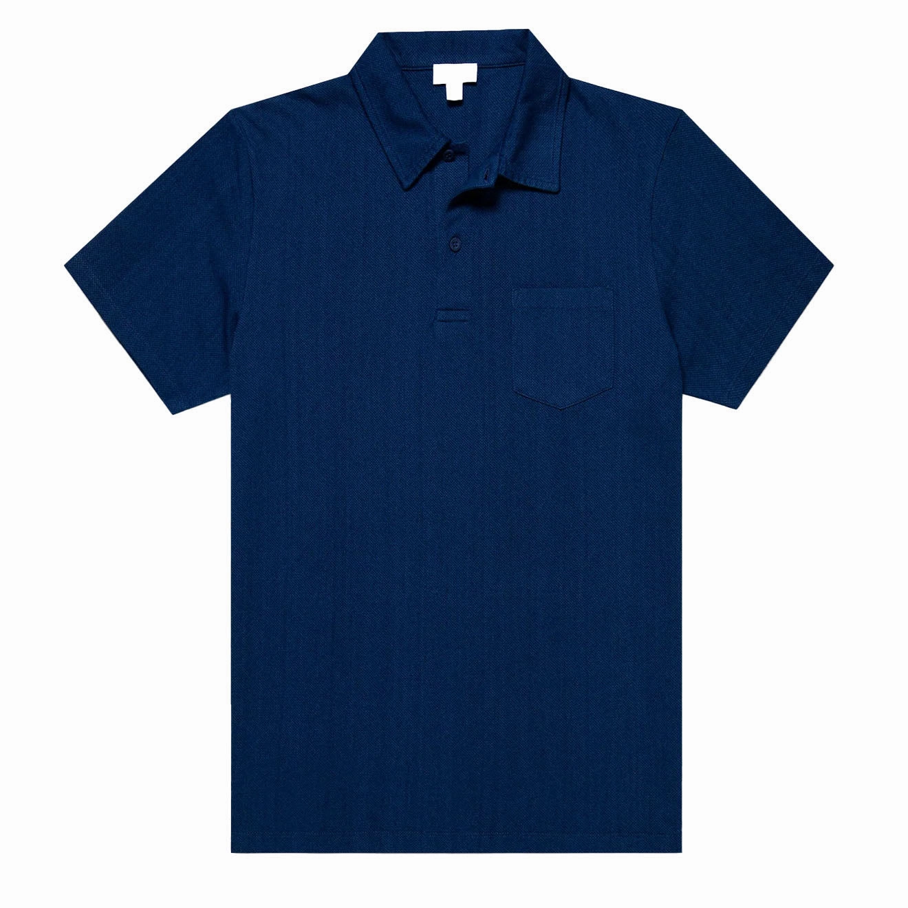 Sunspel Riviera Polo Shirt Real Indigo mens t-shirts outlet