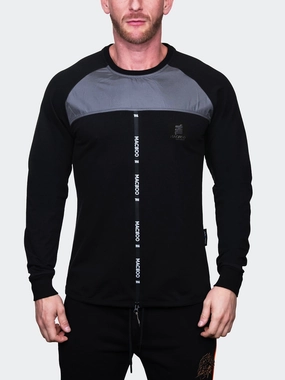 Sweater MixFabrics Black designer sweaters outlet