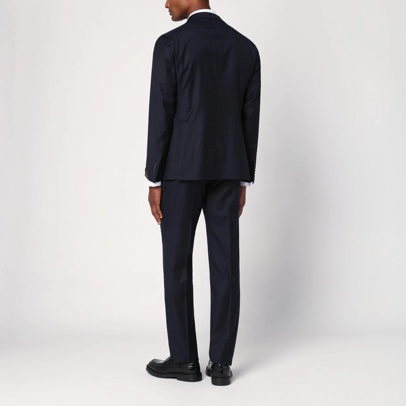 Tagliatore Men's Montecarlo blue Single-Breasted Suit