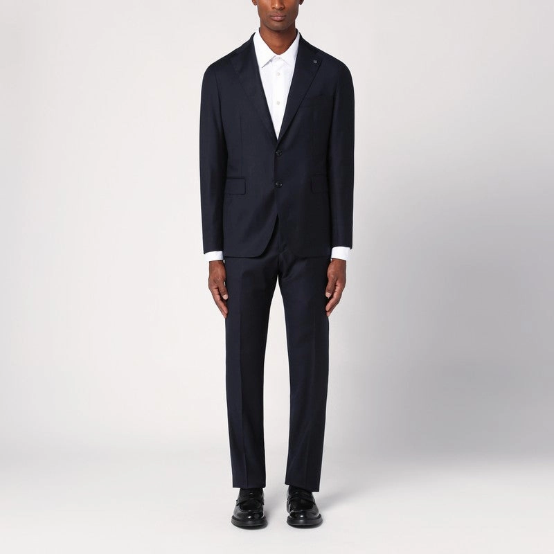 Tagliatore Men's Montecarlo blue Single-Breasted Suit