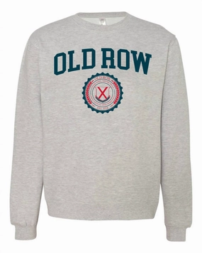 Tailgate Badge Crewneck Sweatshirt In Grey Heather chunky knit discount