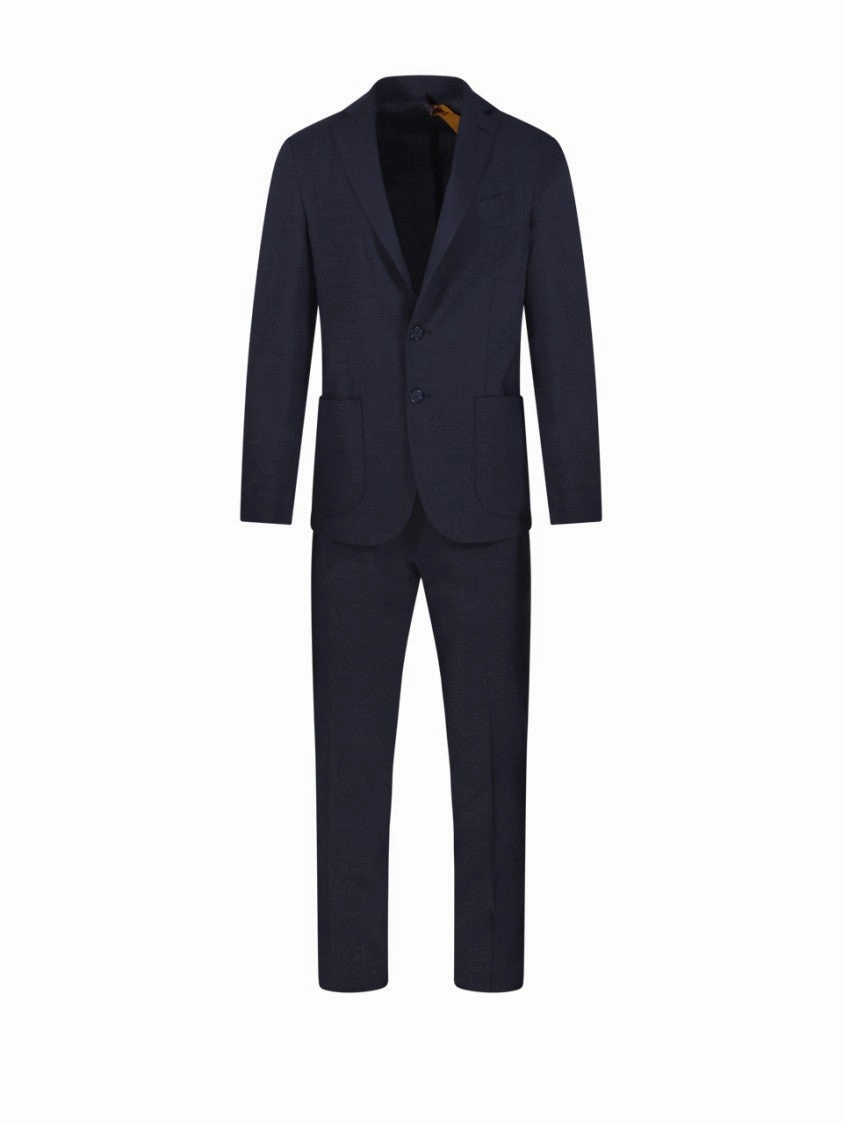 Tailored Black Suit With Notch Lapels And Straight-Cut Trousers