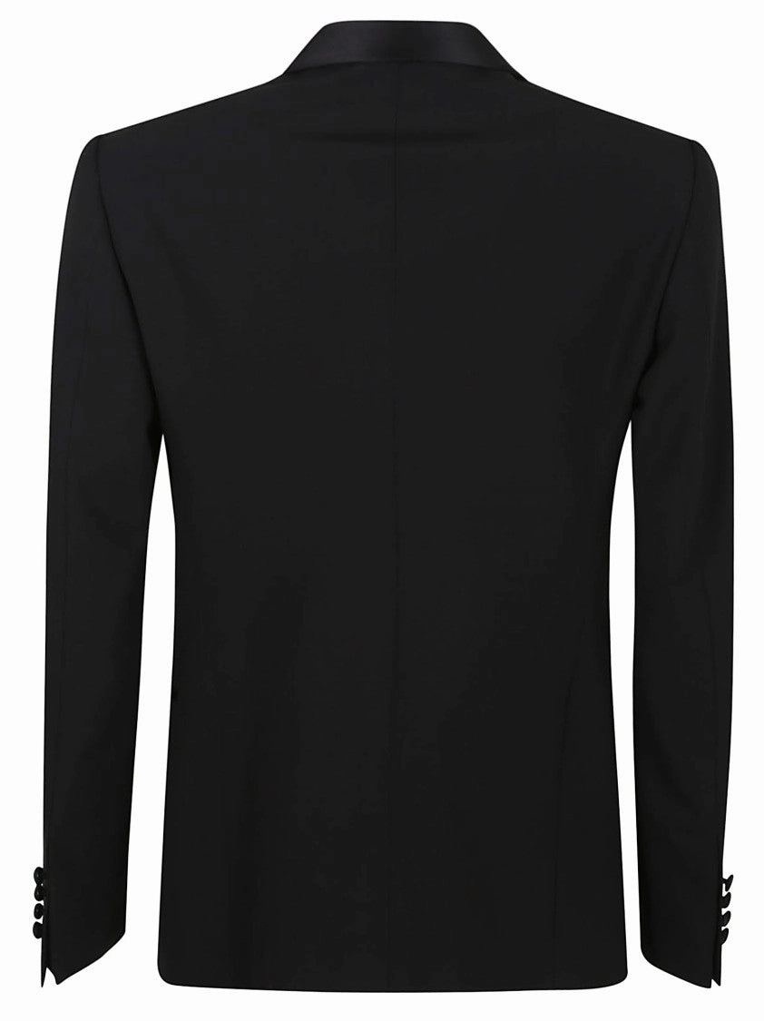 Tailored Black Tuxedo With Grosgrain Shawl Lapel