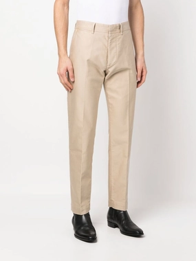 Tailored Cotton Beige Trousers Bottoms Mens - cheap mens shorts online