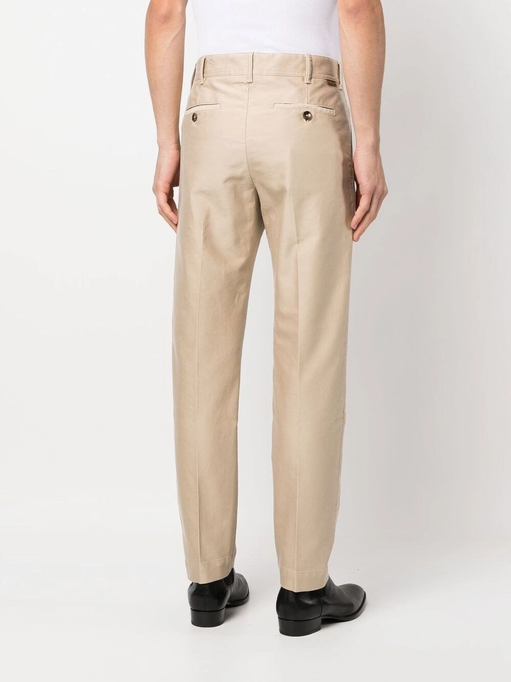 Tailored Cotton Beige Trousers