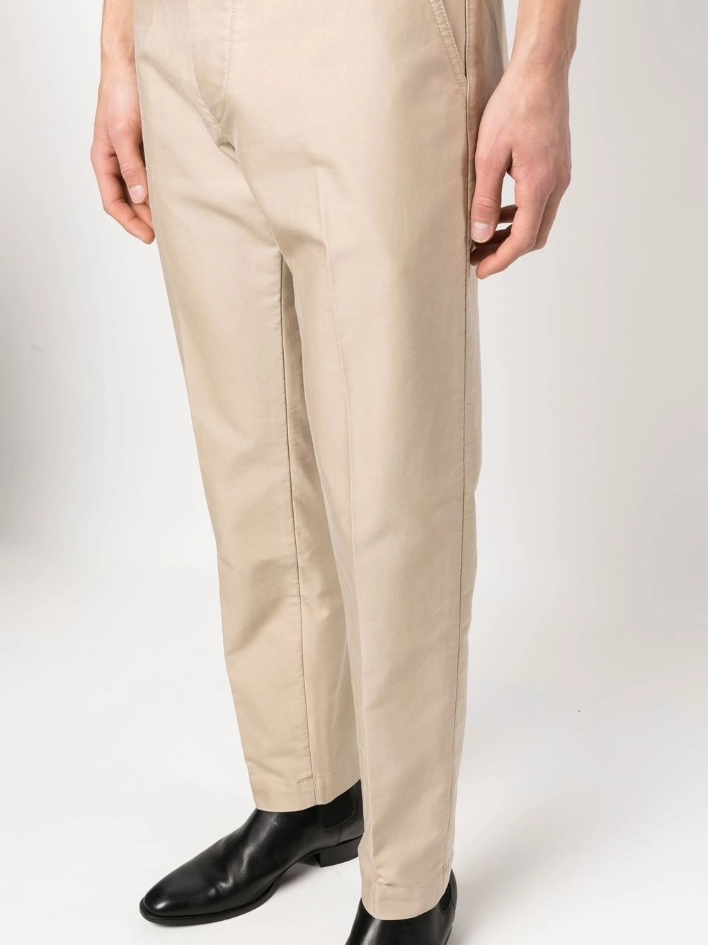 Tailored Cotton Beige Trousers
