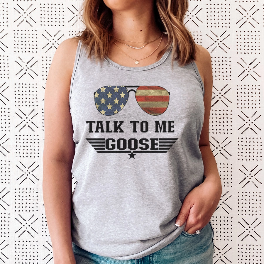 Talk To Me Goose Sleeveless Tank