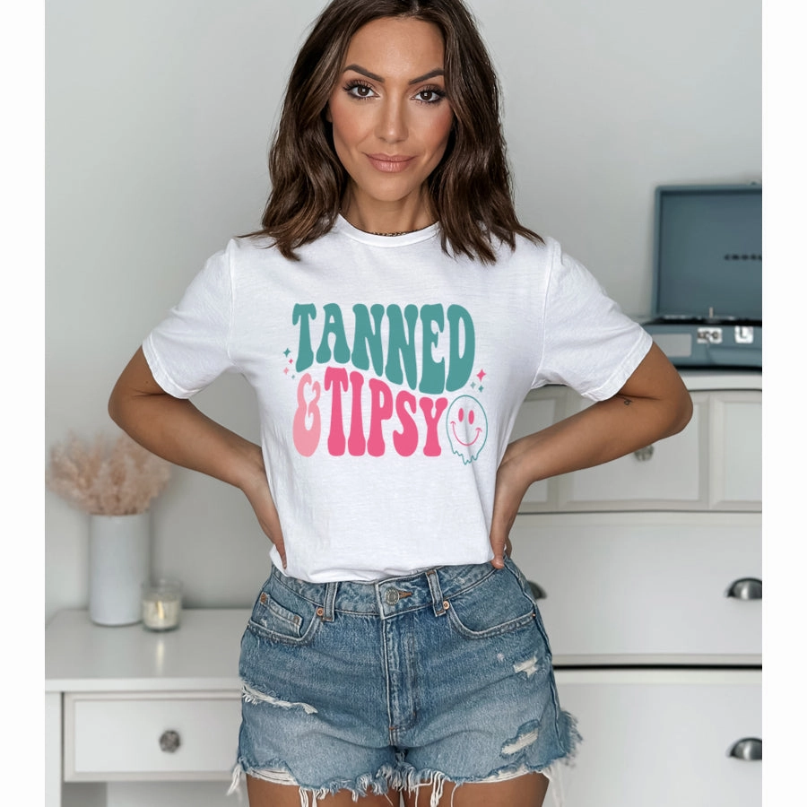 Tanned & Tipsy T-Shirt Holiday Collection - holiday outfits clearance