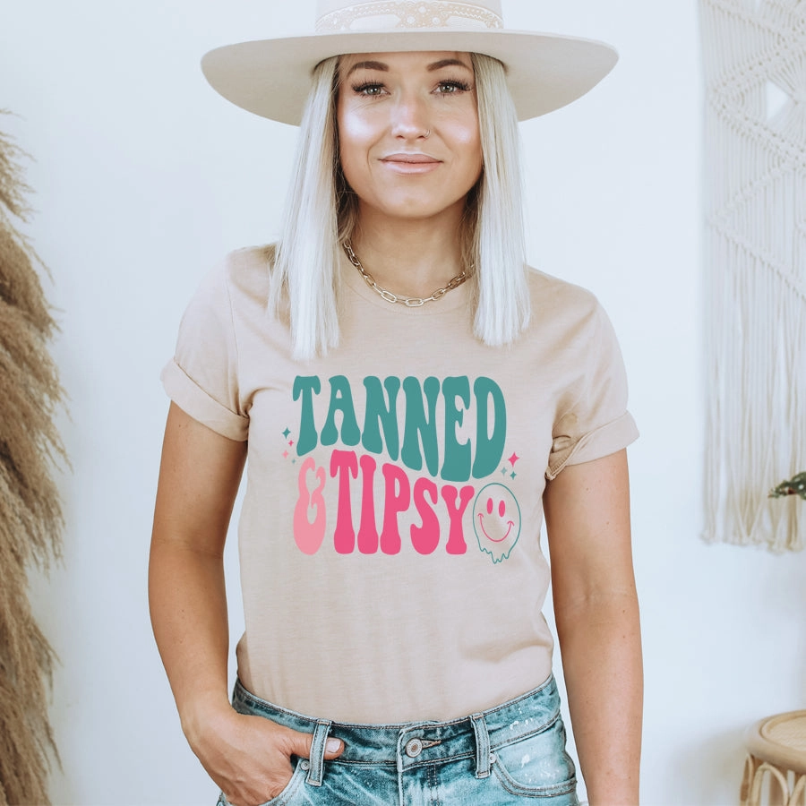 Tanned & Tipsy T-Shirt Holiday Collection - holiday outfits clearance