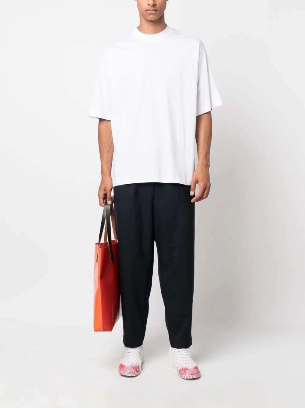 Tapered-Leg Wool Trousers