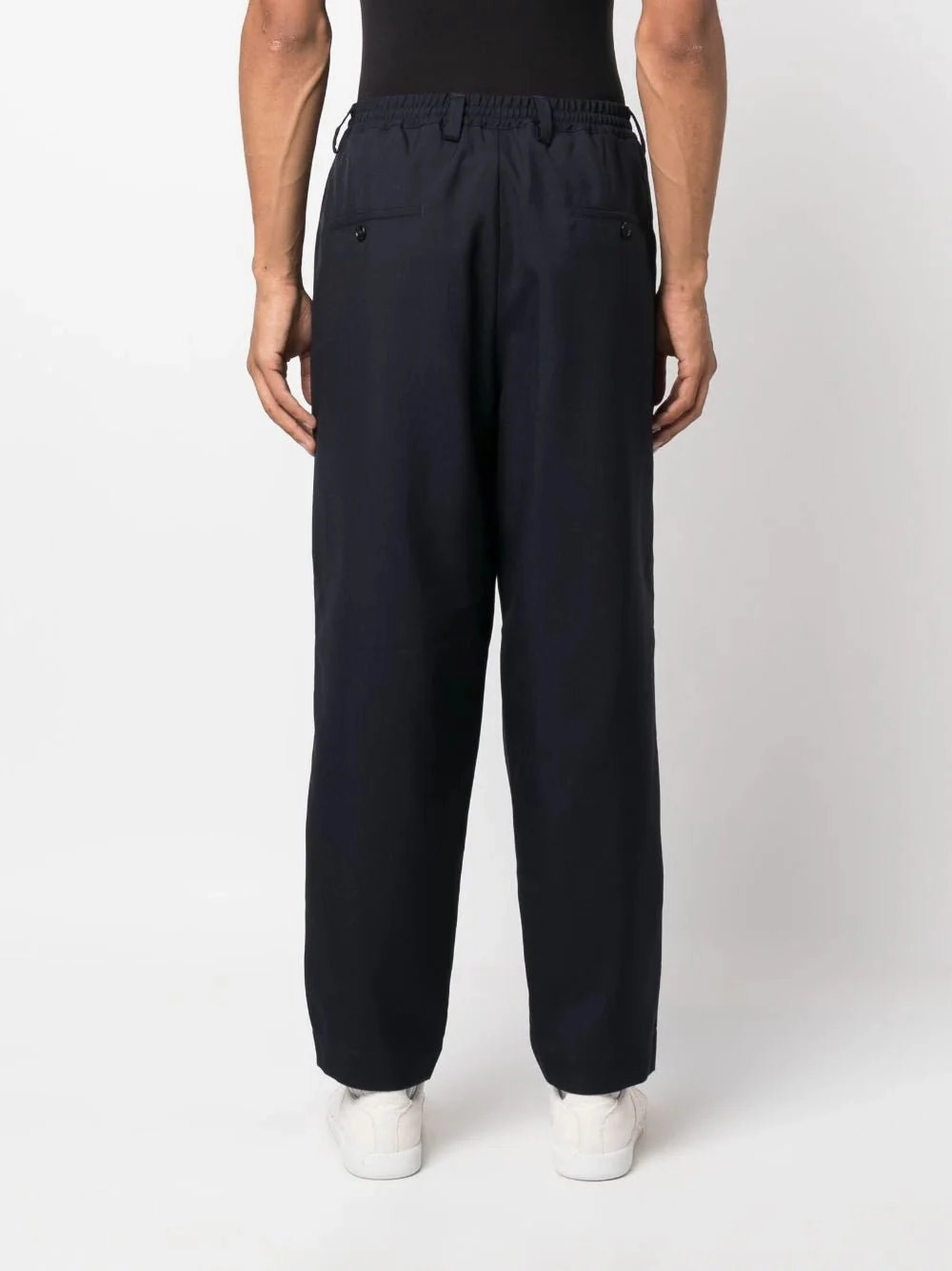 Tapered-Leg Wool Trousers
