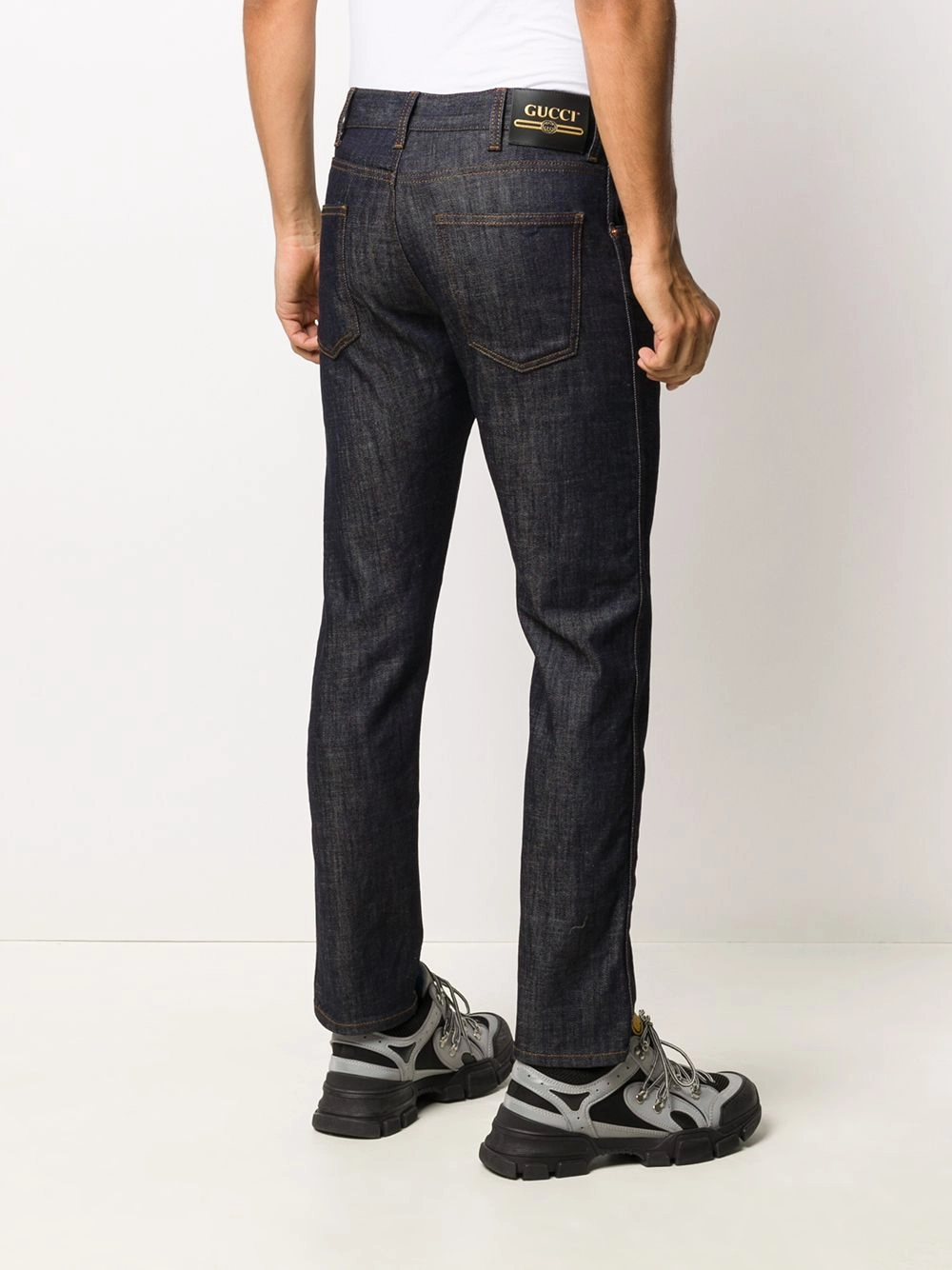 Tapered washed Jeans