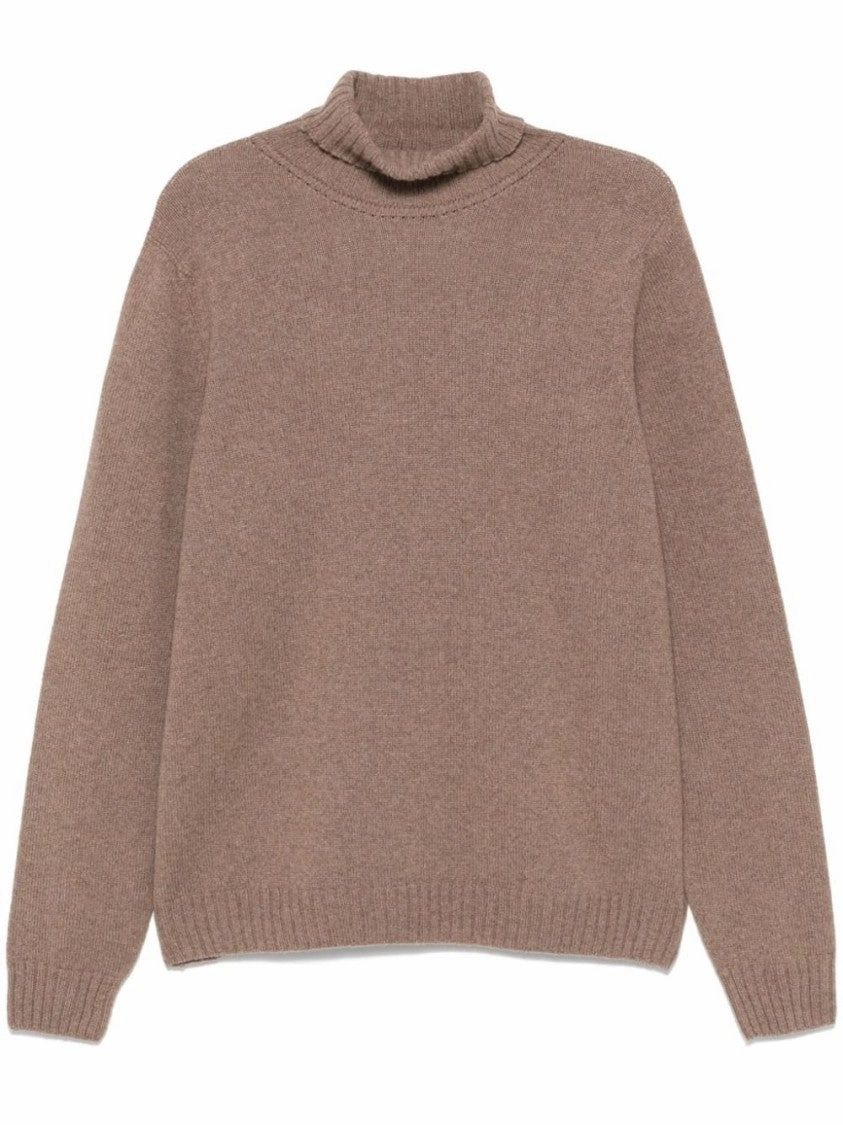 Taupe Brown Wool Blend Sweater designer sweaters outlet