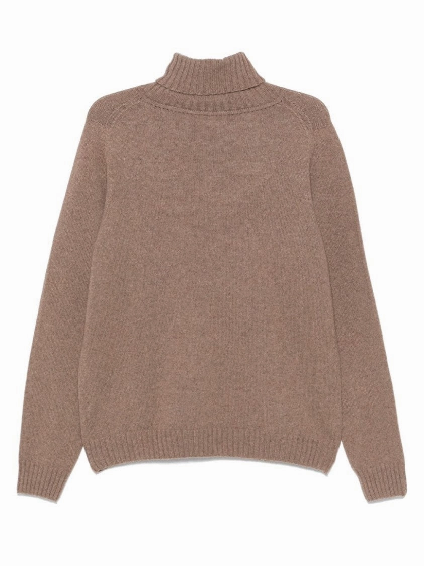 Taupe Brown Wool Blend Sweater