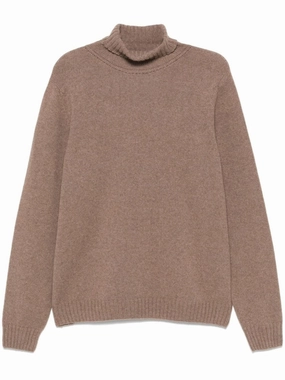 Taupe Brown Wool Blend Sweater designer sweaters outlet