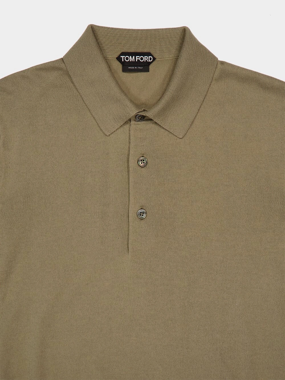 Taupe Short-Sleeve Cotton Polo Shirt