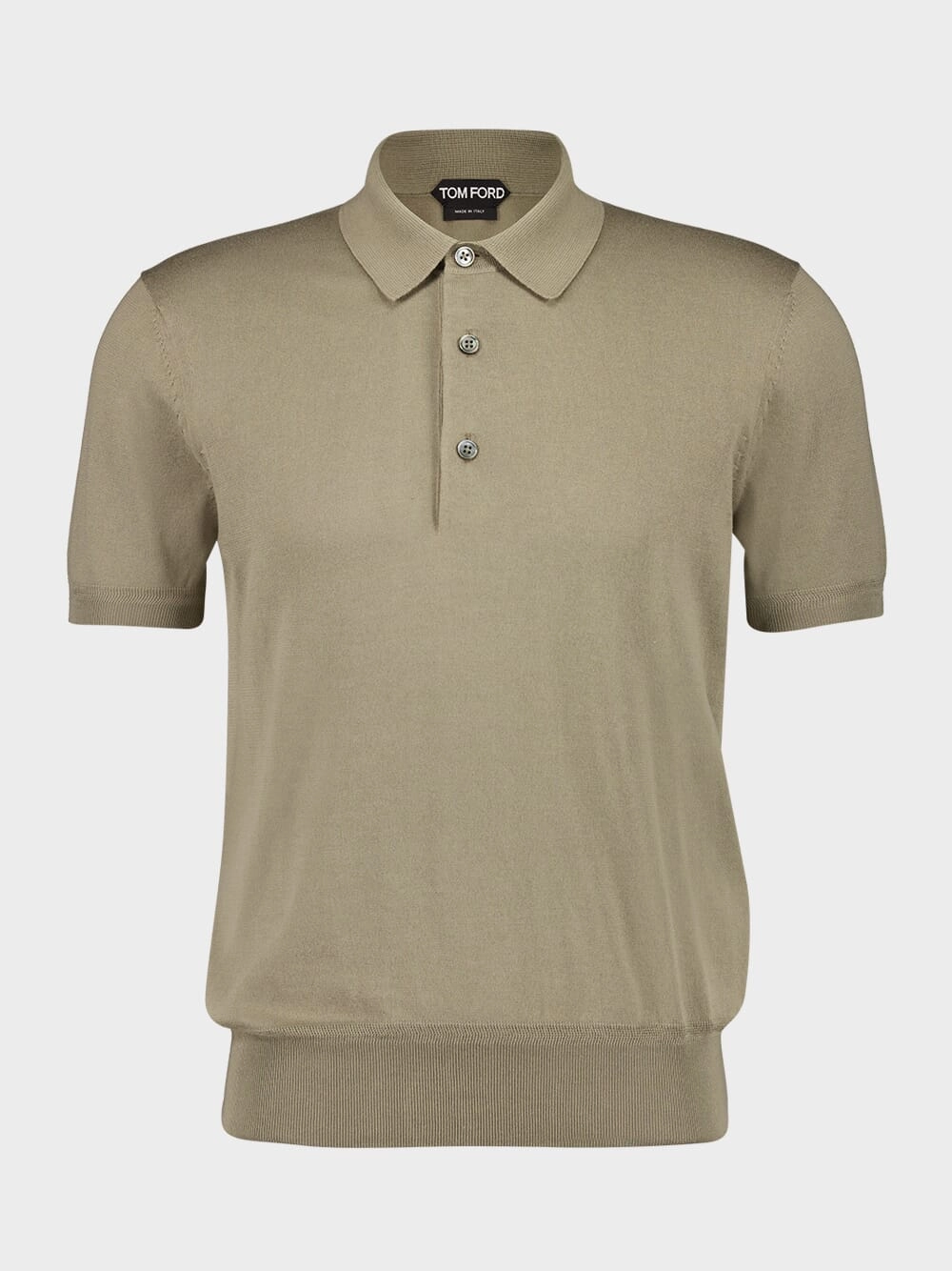 Taupe Short-Sleeve Cotton Polo Shirt Tops Mens - men's t-shirts outlet