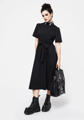 Tempora Embroidered Midi Shirt Dress Dresses Womens - women's dresses clearance