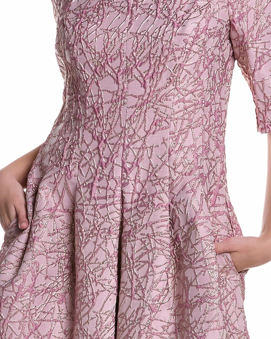 Teri Jon by Rickie Freeman Jacquard A-Line Dress