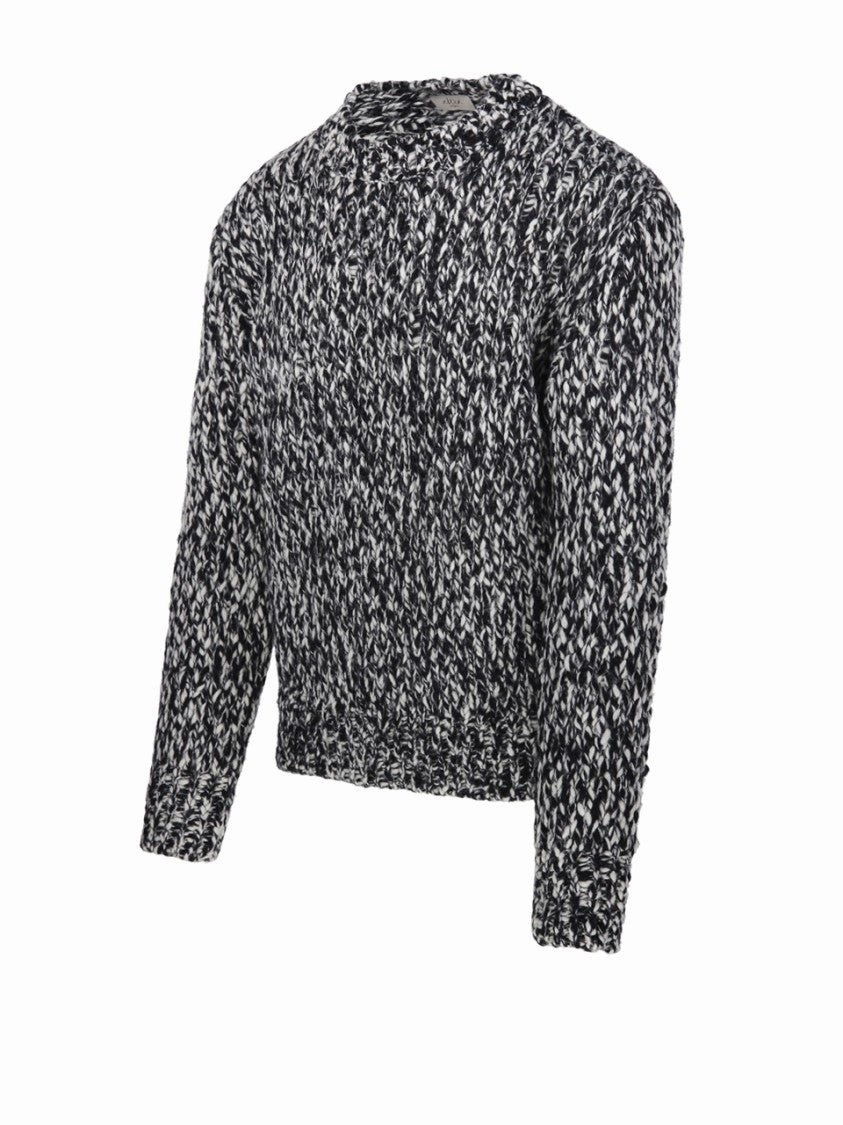 Textured Knit Round Neck Sweater