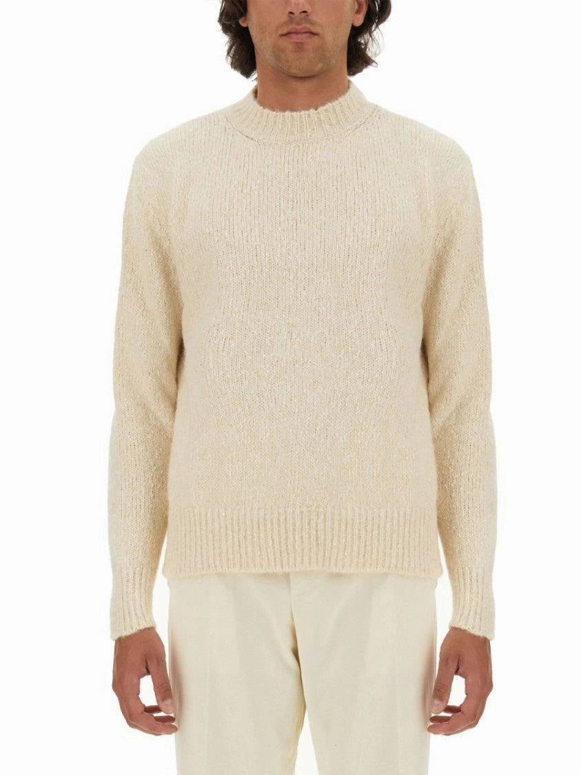 Textured Knit Wool Jersey designer sweaters outlet