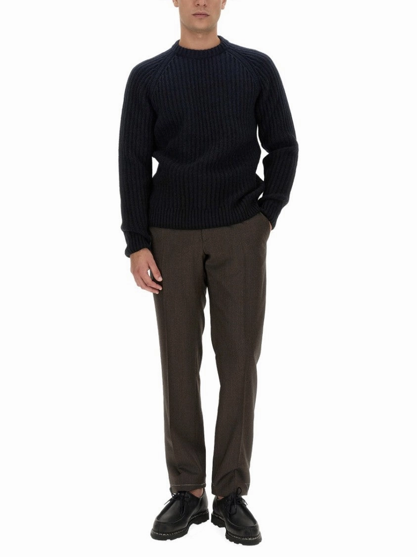 Textured Ribbed Cashmere And Virgin Wool Sweater