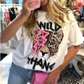 The Boutique Wild Thang Oversized Tee Holiday Collection - vacation wear sale