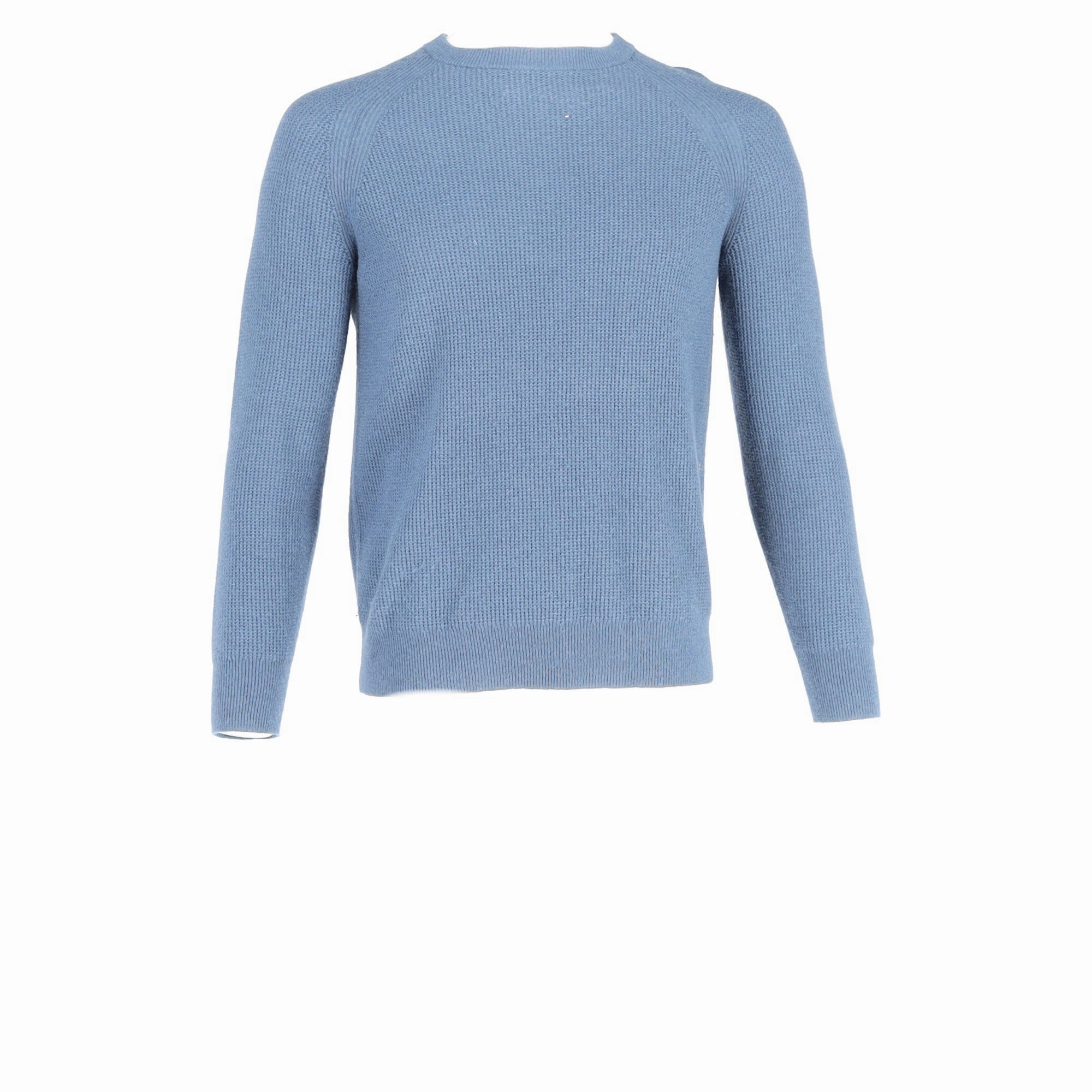 Theory Crewneck Sweater in Light Blue Wool