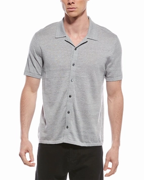 Theory Pacific Linen-Blend Shirt cashmere sweaters sale