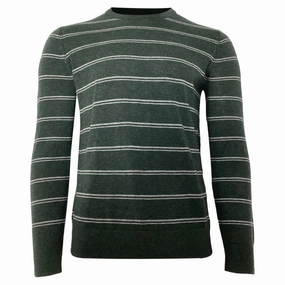Theory Riland Crewneck Sweater in Green Wool chunky knit discount