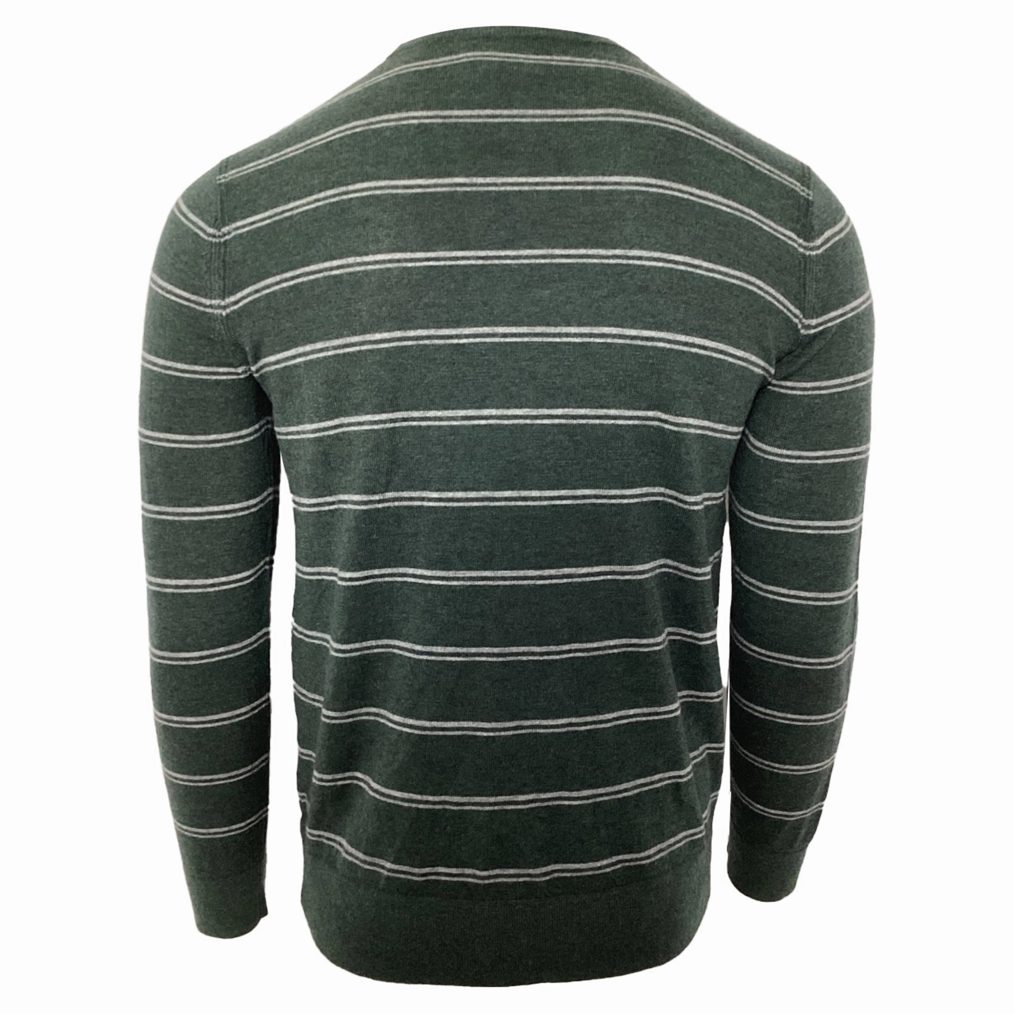 Theory Riland Crewneck Sweater in Green Wool