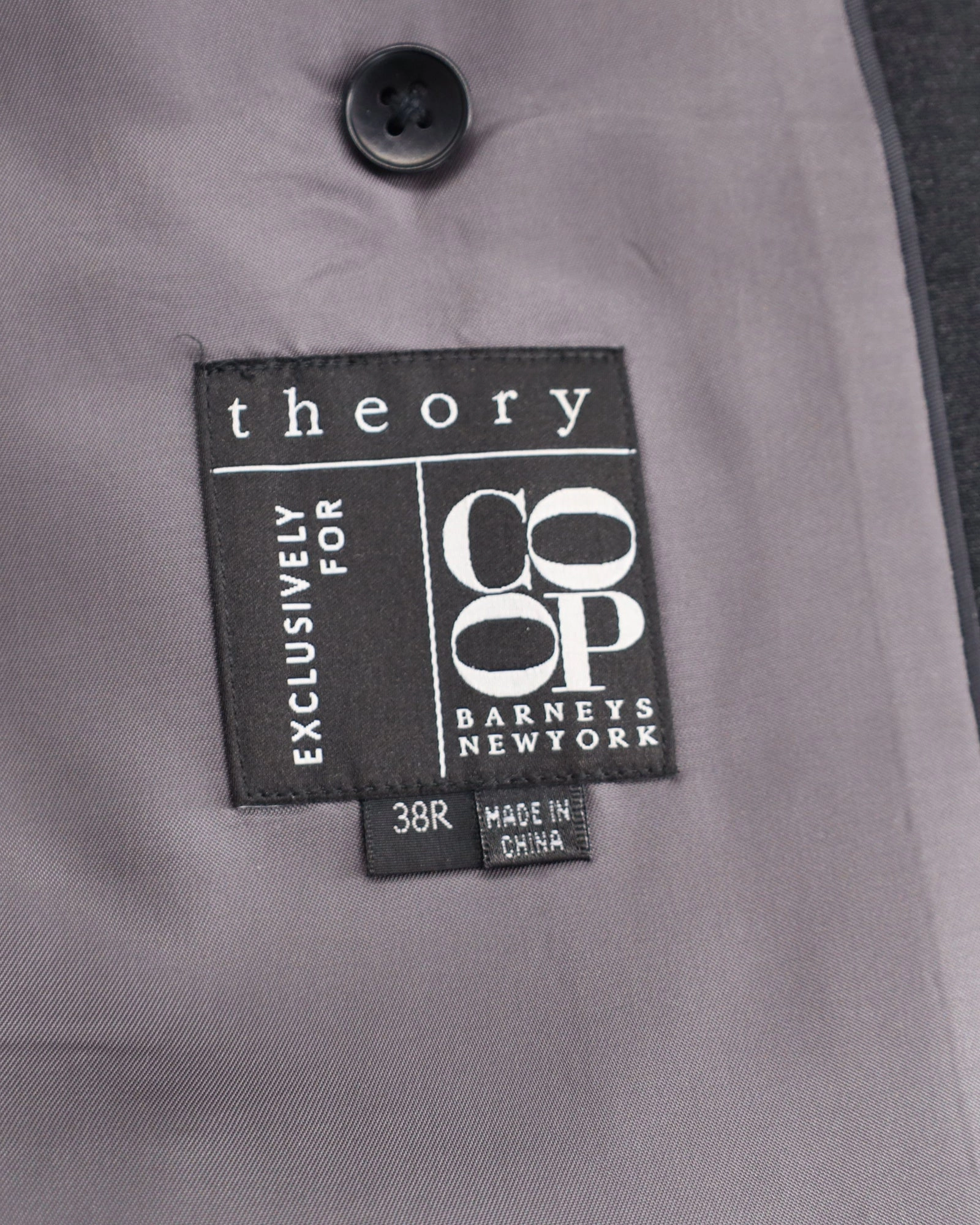 Theory Tailored Single-Breasted Blazer in Grey Wool