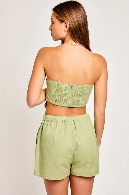This Aesthetic Linen Bow Top