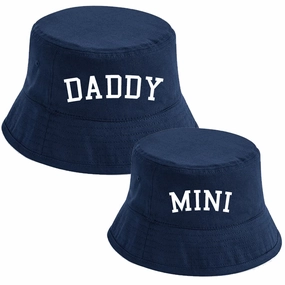 This Summer- Daddy & Mini Matching Bucket Hats- Navy Holiday Collection - holiday outfits clearance